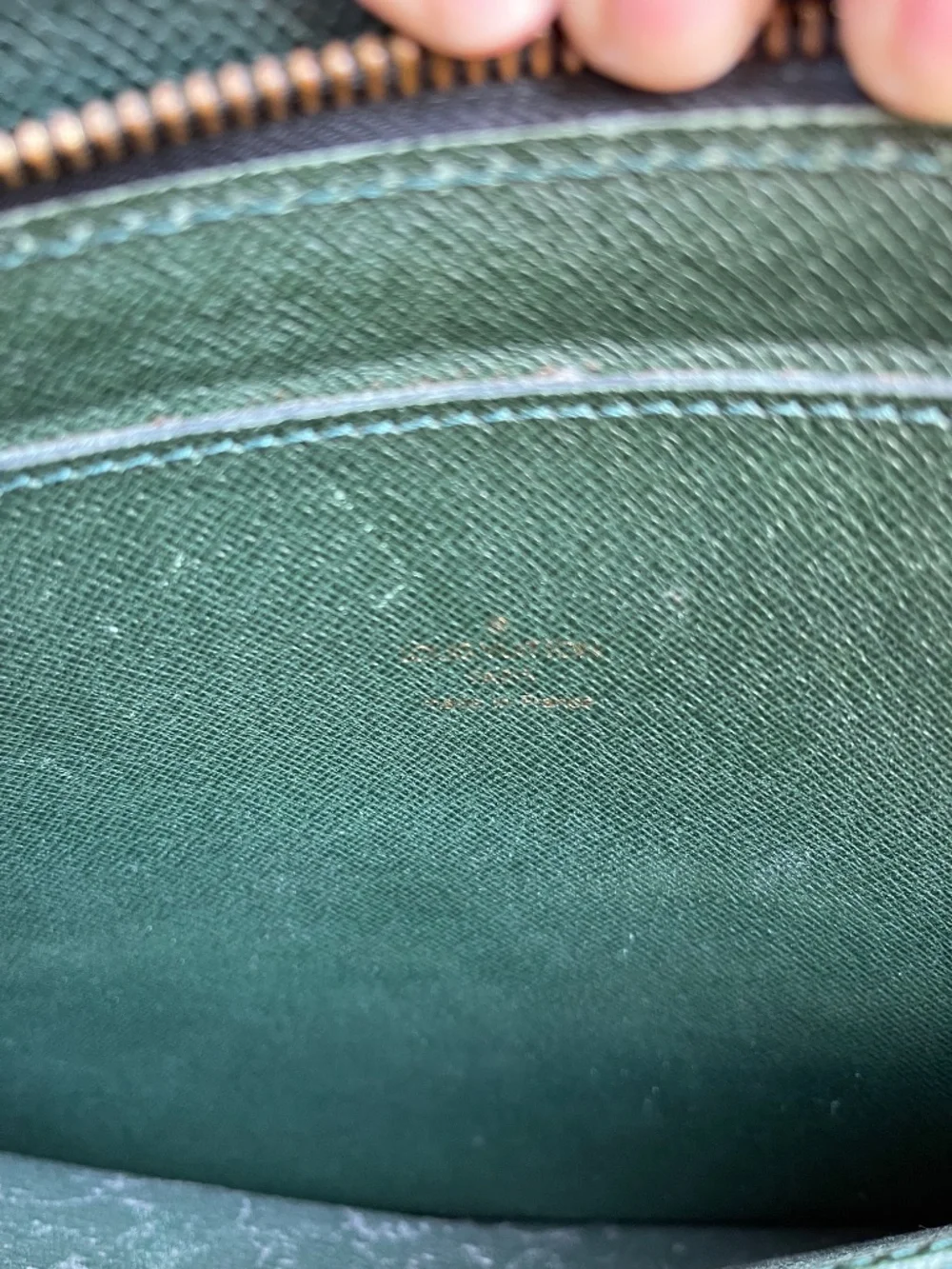 Louis Vuitton Green Taiga Leather Porte Documents Rozan Briefcase